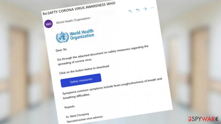 Crooks pose as the WHO and send fake Coronavirus awareness messages