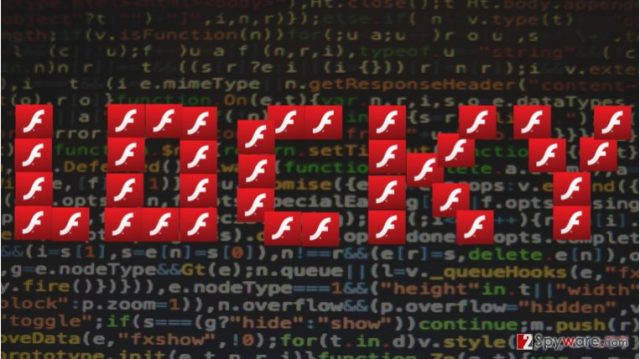 Image of the Locky virus using fake Flash Update