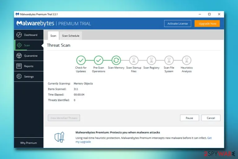 Malwarebytes scan