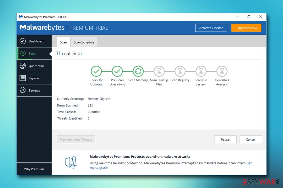 Malwarebytes scan