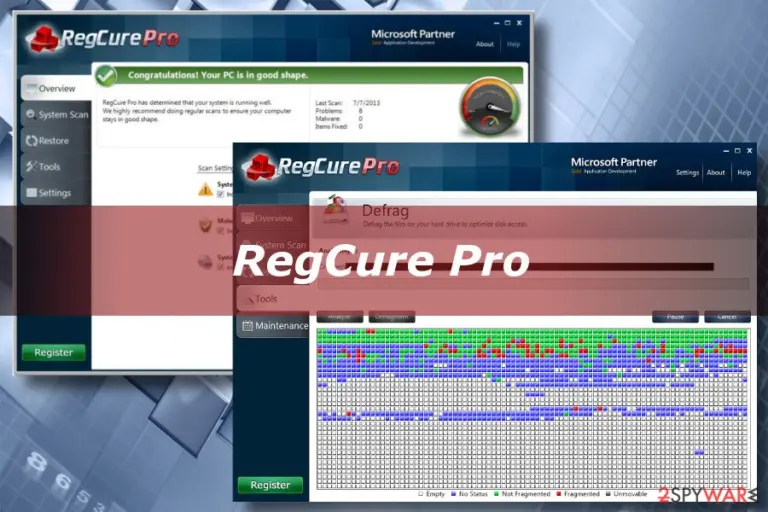 RegCure Pro registry cleaner's scan