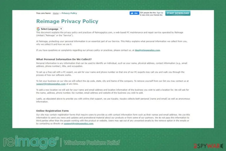 Reimage Privacy Policy