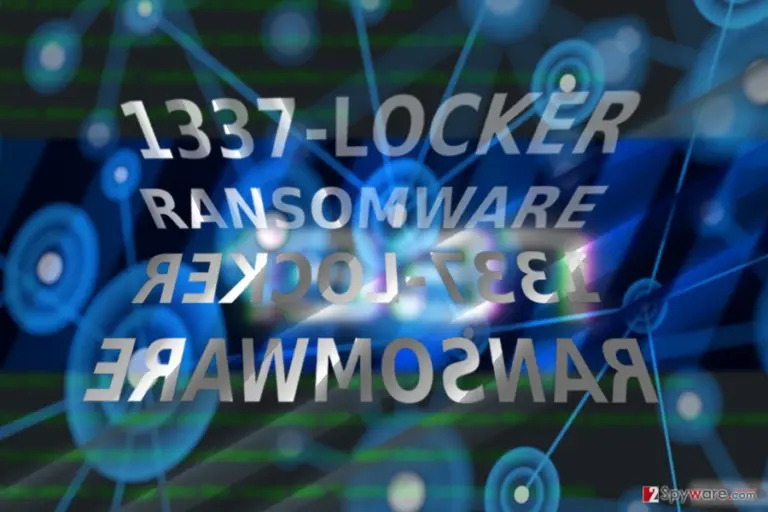 The screenshot of 1337Locker ransomware