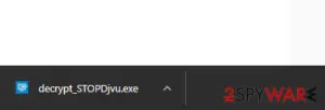Click decrypt_STOPDjvu.exe