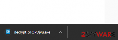 Click decrypt_STOPDjvu.exe