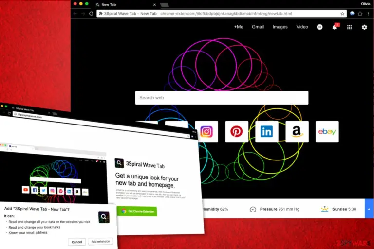 3Spiral Wave Tab - New Tab Extension virus