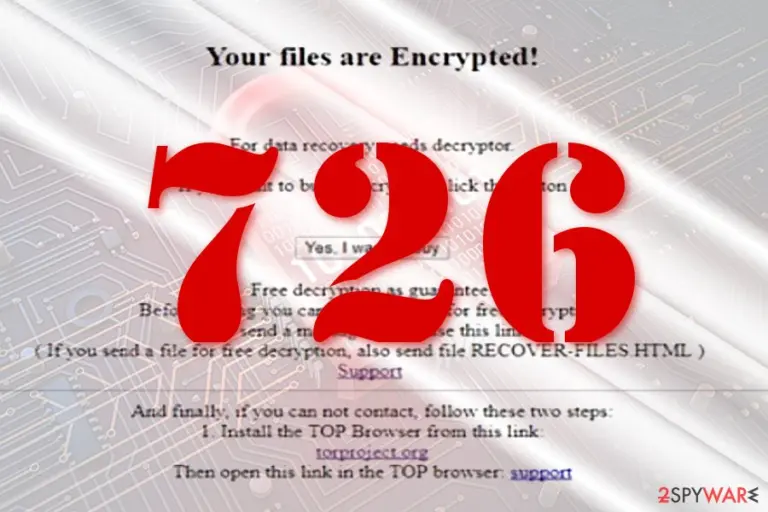 The sample of 726 malware