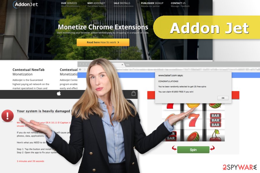 The illustration of AddonJet adware The illustration of AddonJet adware