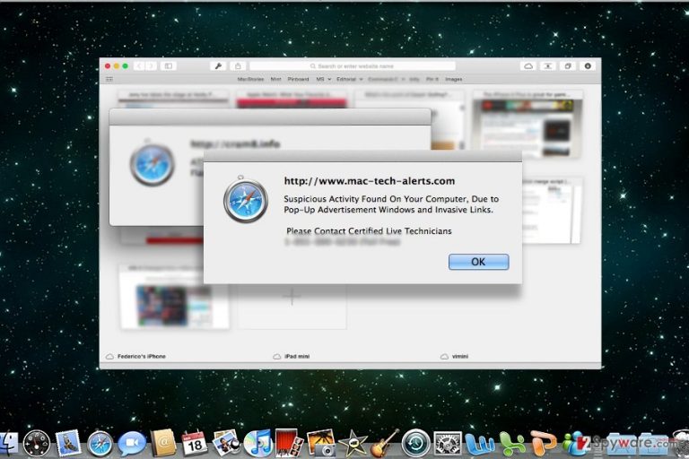 The image illustrating "Adobe Security Damaged" scam The image illustrating "Adobe Security Damaged" scam