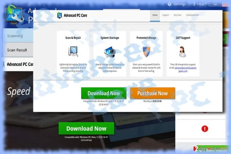 The picture illustrating Advanced PC care