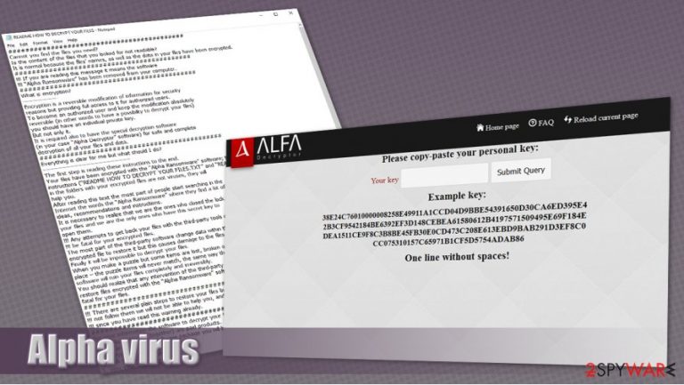 Alpha virus - Alfa ransomware