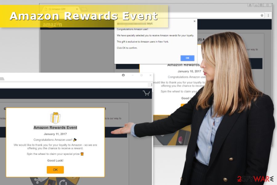 Examples of “Amazon Rewards Event” scams Examples of “Amazon Rewards Event” scams
