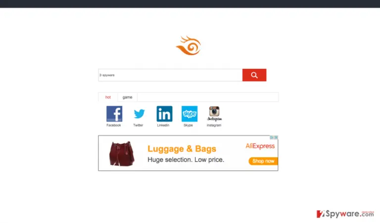 the main page of Piesearch virus