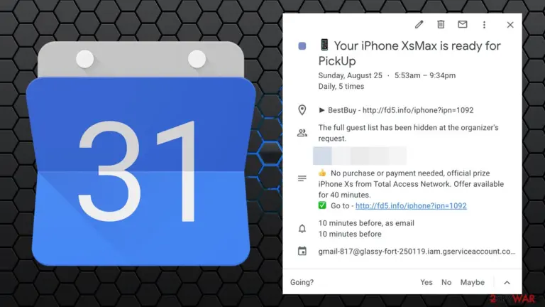 Android Calendar virus