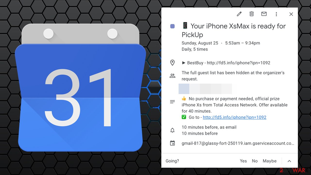 Android Calendar virus Android Calendar virus