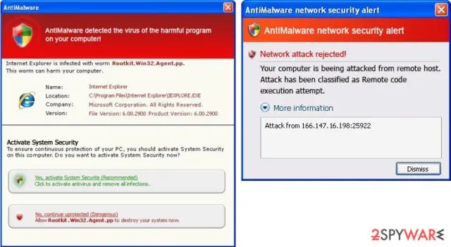 AntiMalware fake security alerts