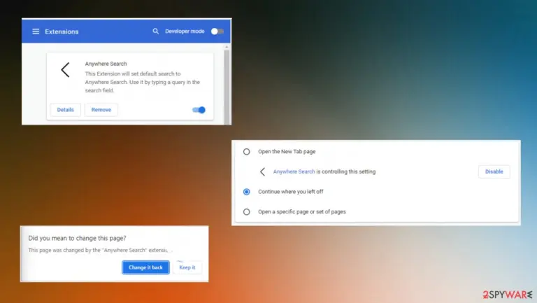 AnywhereSearch redirect