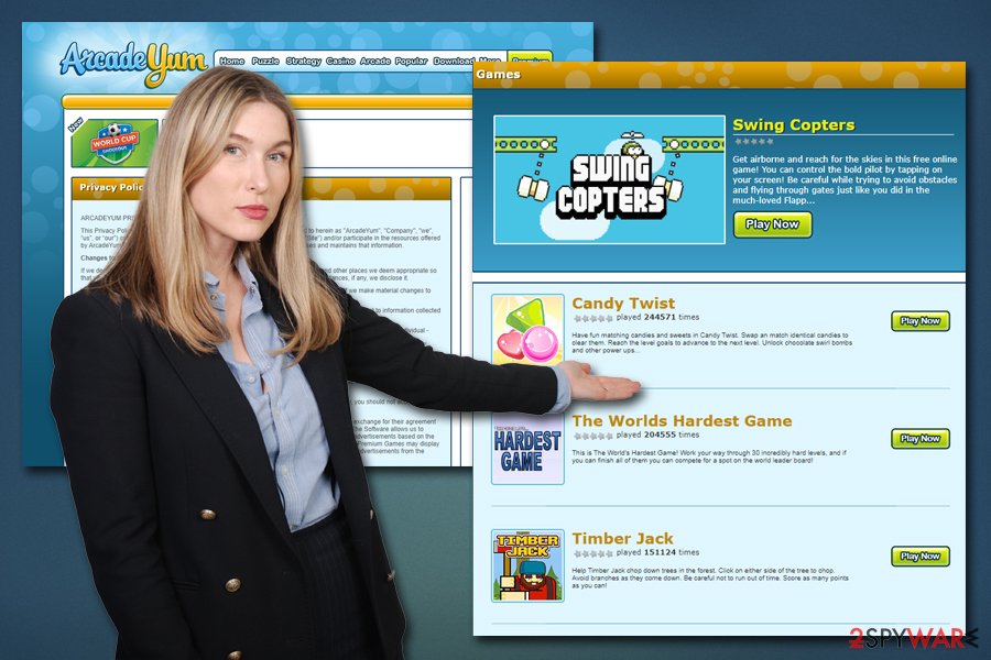 Arcade Yum adware Arcade Yum adware