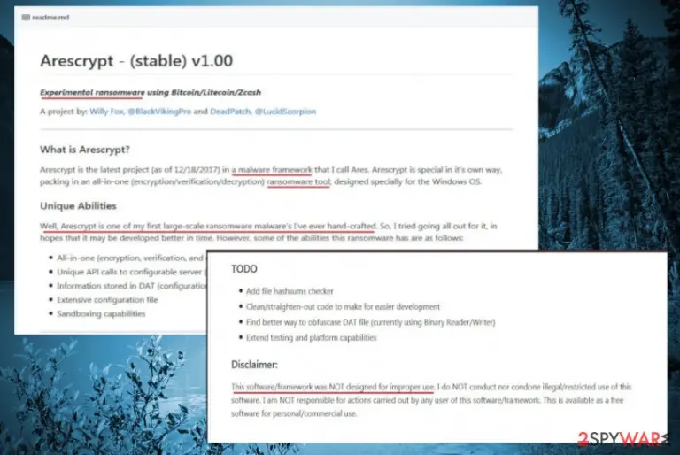 AresCrypt ransomware