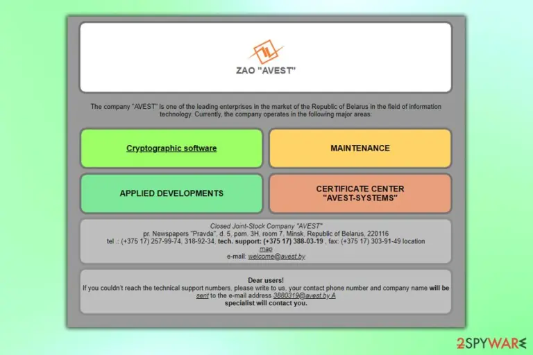 Avest ransomware mimics a company name