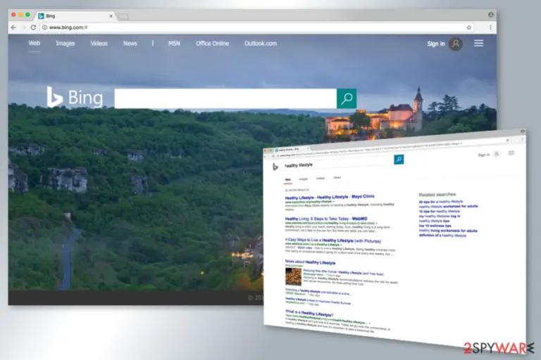The picture of Bing search engine