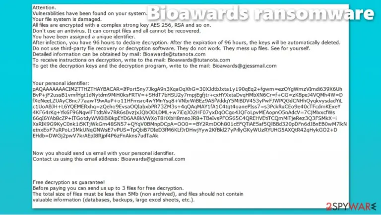 Bioawards ransomware virus