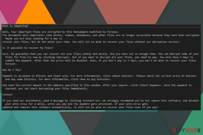BlackFireEye ransomware