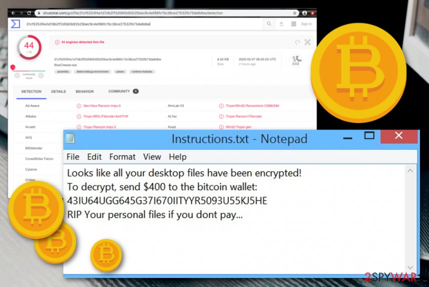 BlueCheeser ransomware virus BlueCheeser ransomware virus