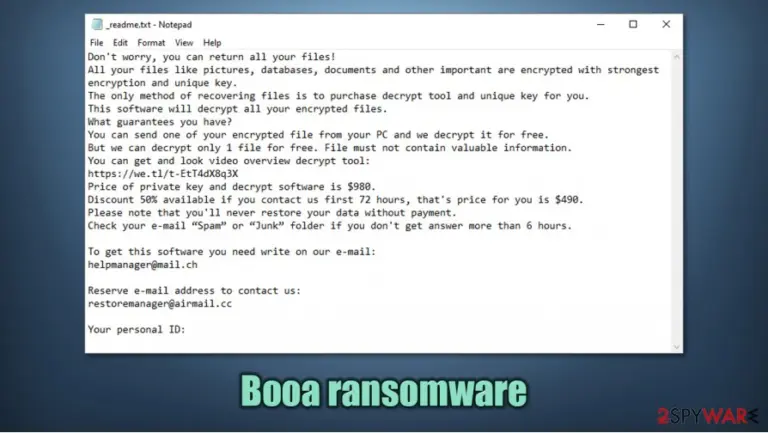 Booa ransomware
