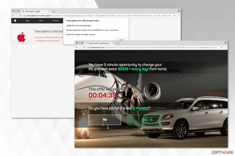 Browser redirect virus leads to shady pages