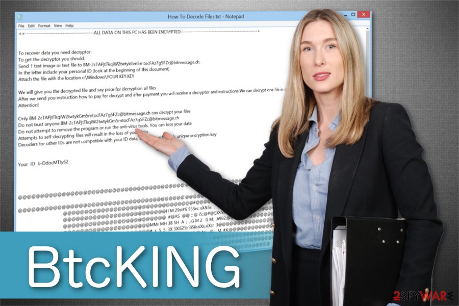 BtcKING virus illustration BtcKING virus illustration