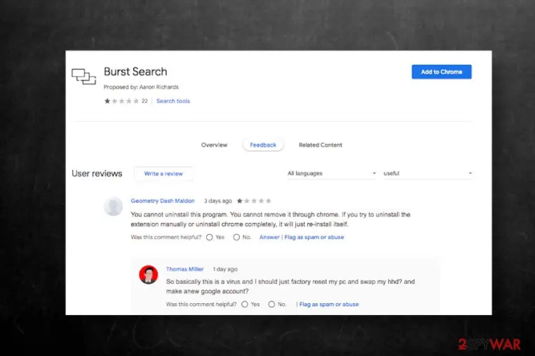 Burst Search extension