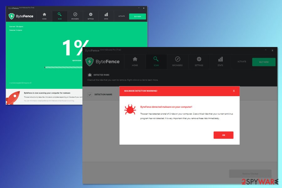 Bytefence detected malware Bytefence detected malware