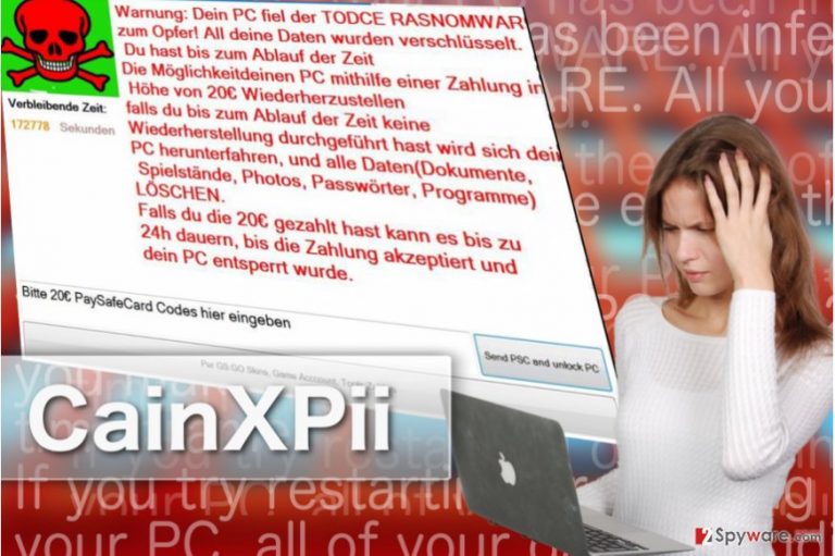CainXPii ransomware virus illustration
