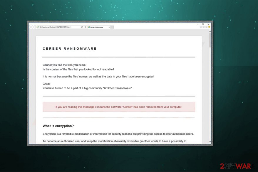 .Cerber3 file extension virus website in Tor browser .Cerber3 file extension virus website in Tor browser