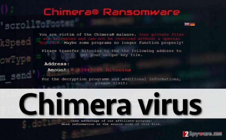 Chimera ransom note Chimera ransom note