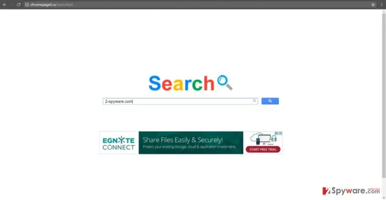 The screenshot of Chromepage5.ru