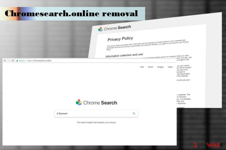Illustration of the Chromesearch.online hijacker Illustration of the Chromesearch.online hijacker