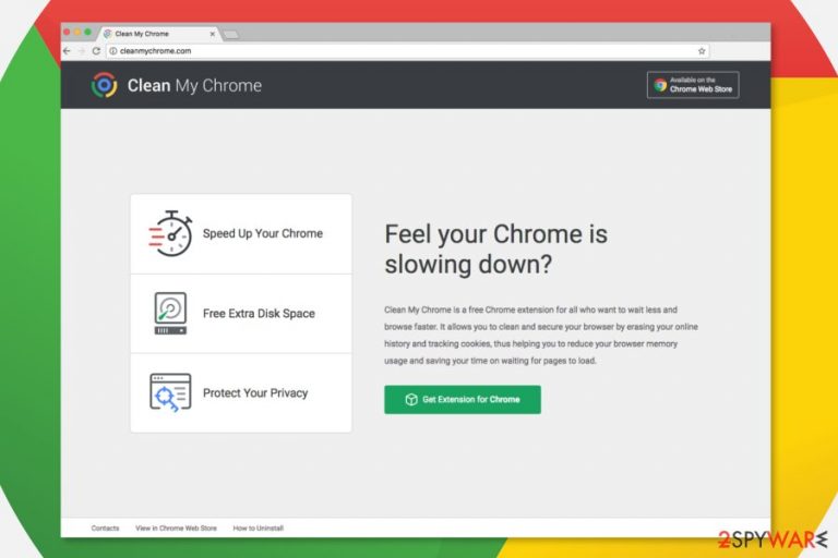 Screenshot of Clean My Chrome download page Screenshot of Clean My Chrome download page