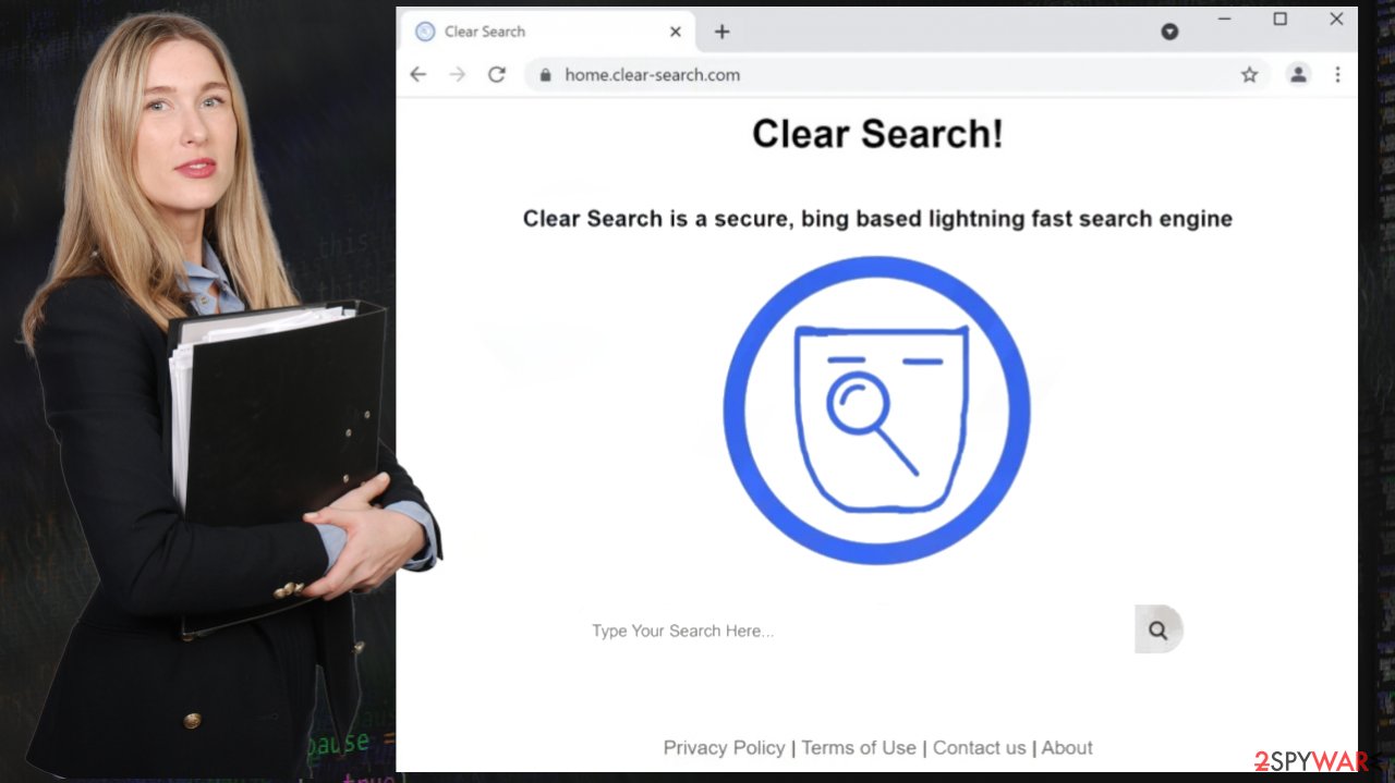 Clear Search browser extension Clear Search browser extension