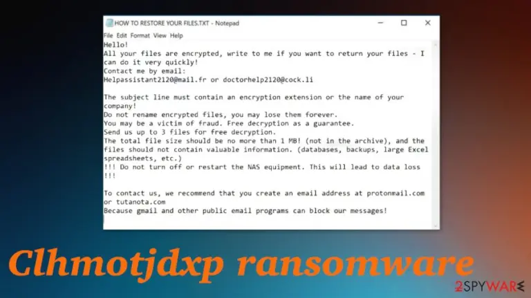 Clhmotjdxp ransomware