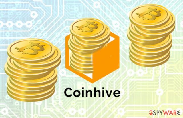 The picture illustrating Coinhive misused for mining cryptocoins