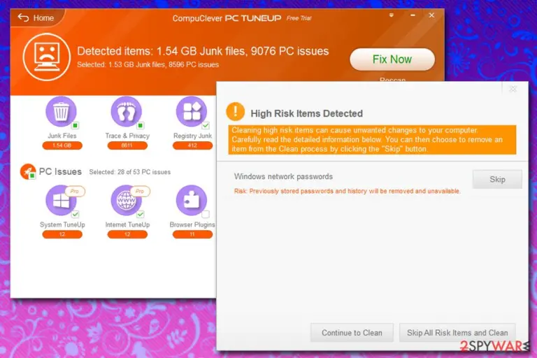 CompuClever PC TuneUp deletion