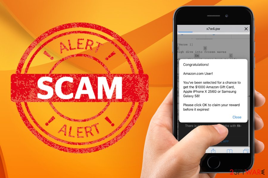 “Congratulations Amazon User" fake alert “Congratulations Amazon User" fake alert