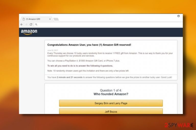 Congratulations Amazon User virus Congratulations Amazon User virus