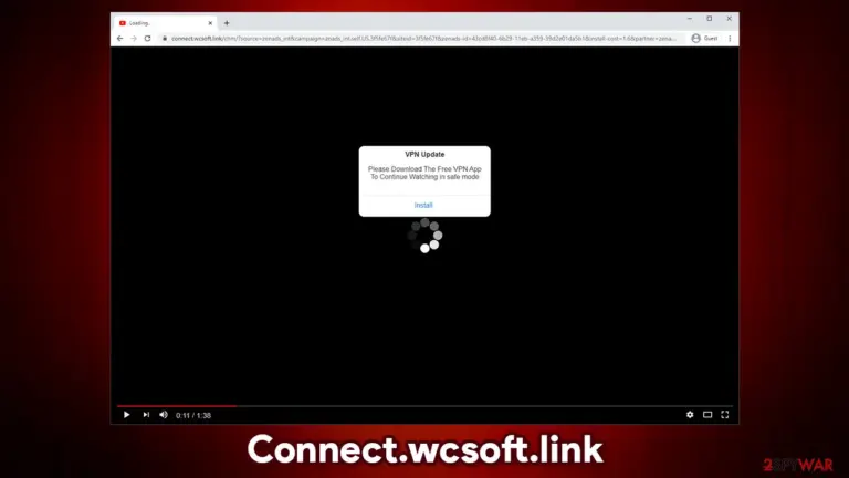 Connect.wcsoft.link scam