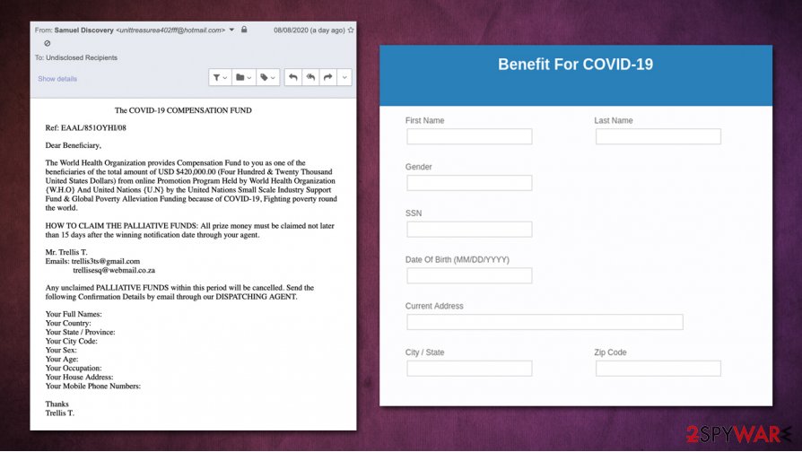 Covid-19 Compensation Fund scam Covid-19 Compensation Fund scam