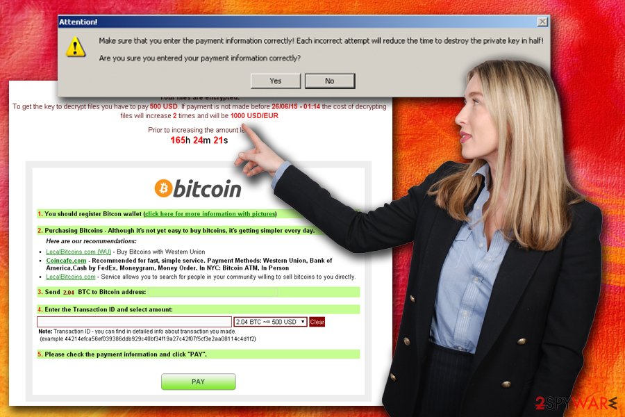 CryptoLocker warning CryptoLocker warning