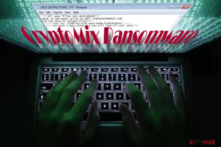 CryptoMix ransomware illustration