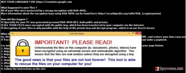 The ransom note of CryptXXX 2.0 virus The ransom note of CryptXXX 2.0 virus